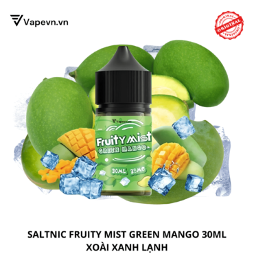 Tinh dầu salt nic SALTNIC FRUITY MIST GREEN MANGO 30ML pod system vũng tàu, vape box vũng tàu, thuốc lá điện tử