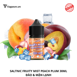 Tinh dầu salt nic SALTNIC FRUITY MIST PEACH PLUM 30ML pod system vũng tàu, vape box vũng tàu, thuốc lá điện tử