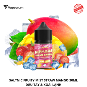 Tinh dầu salt nic SALTNIC FRUITY MIST STRAW MANGO 30ML pod system vũng tàu, vape box vũng tàu, thuốc lá điện tử