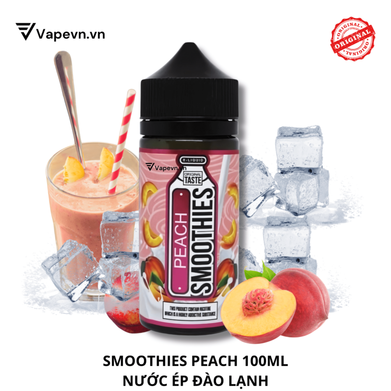 Tinh dầu free base SMOOTHIES PEACH 100ML pod system vũng tàu