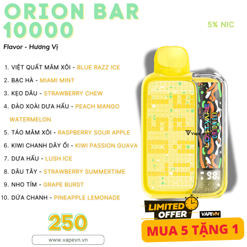 DISPOSABLE ORION BAR 10000 PUFF