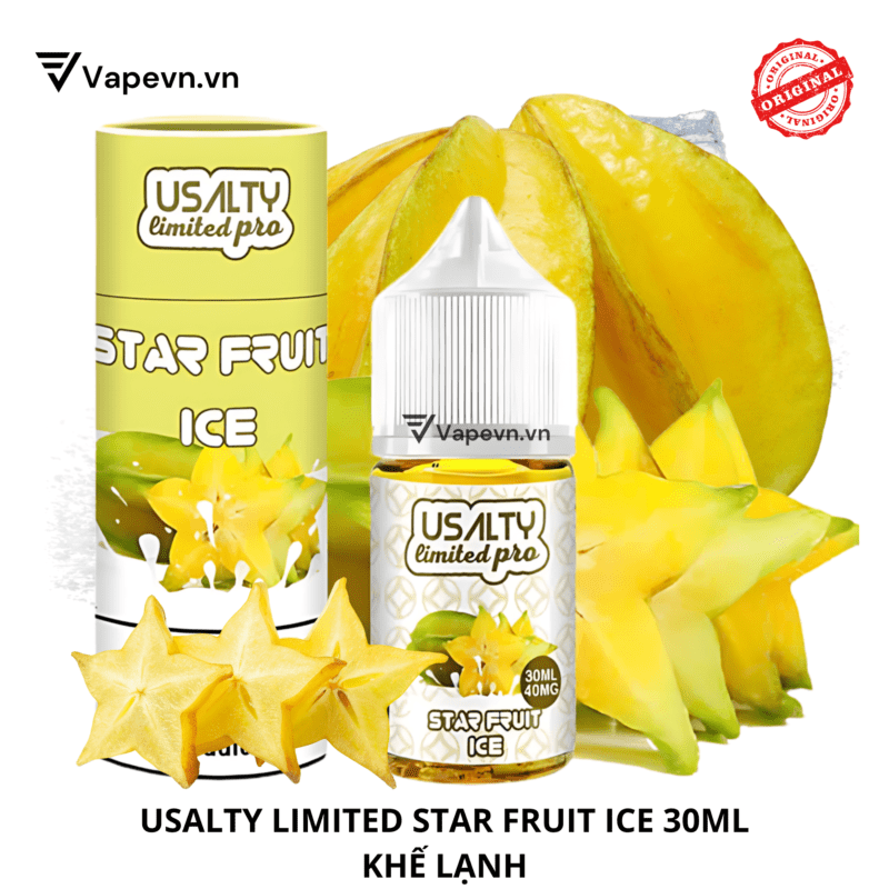 Tinh dầu salt nic SALTNIC USALTY LIMITED STAR FRUIT ICE 30ML pod system vũng tàu