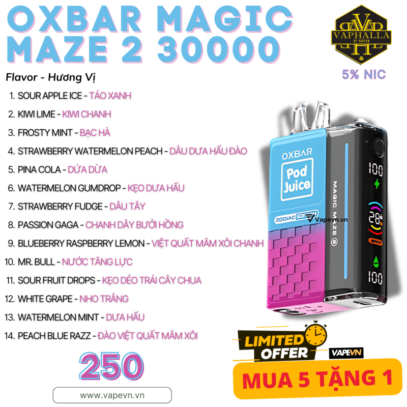 DISPOSABLE OXBAR MAGIC MAZE 2 30000