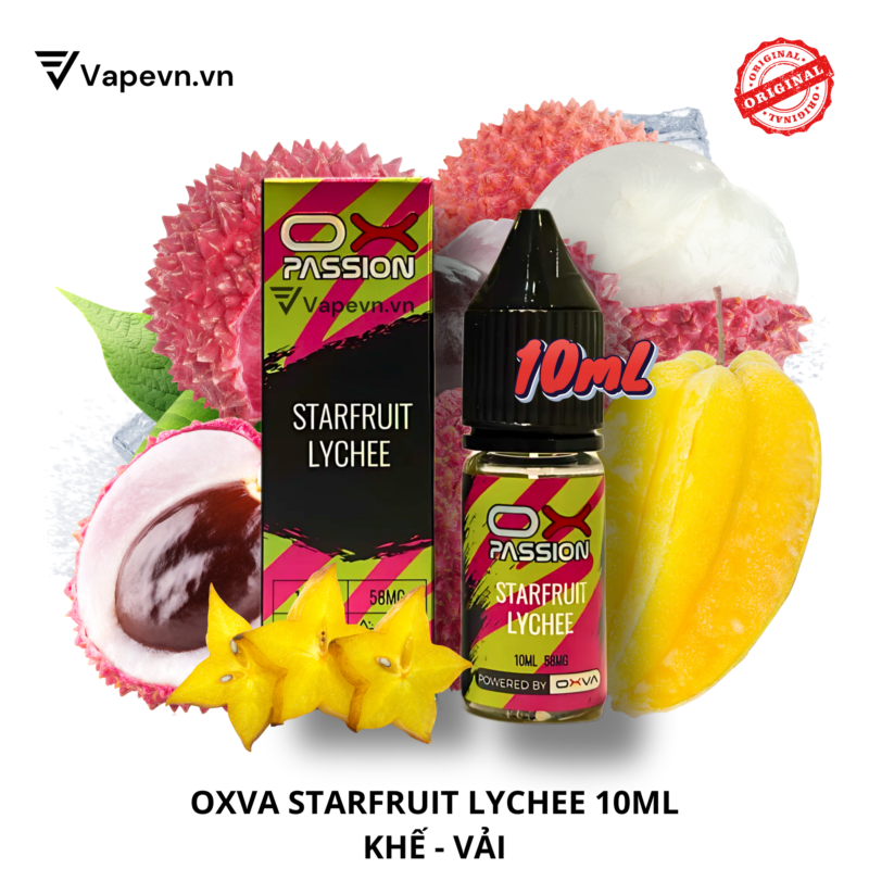 OXVA PASSION STARFRUIT LYCHEE SALT 10ML