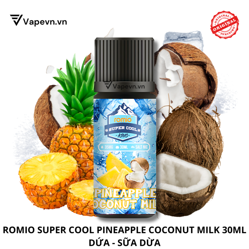 SALTNIC ROMIO SUPERCOOL PINEAPPLE COCONUT MILK 30ML