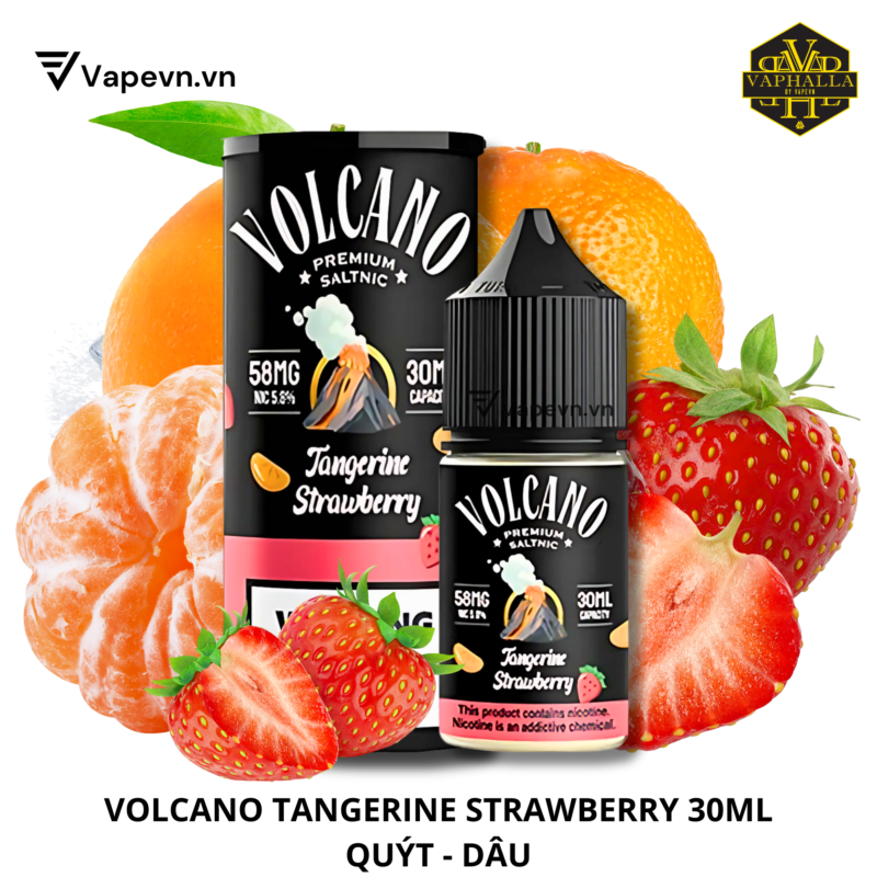 SALTNIC VOLCANO TANGERINE STRAWBERRY 30ML