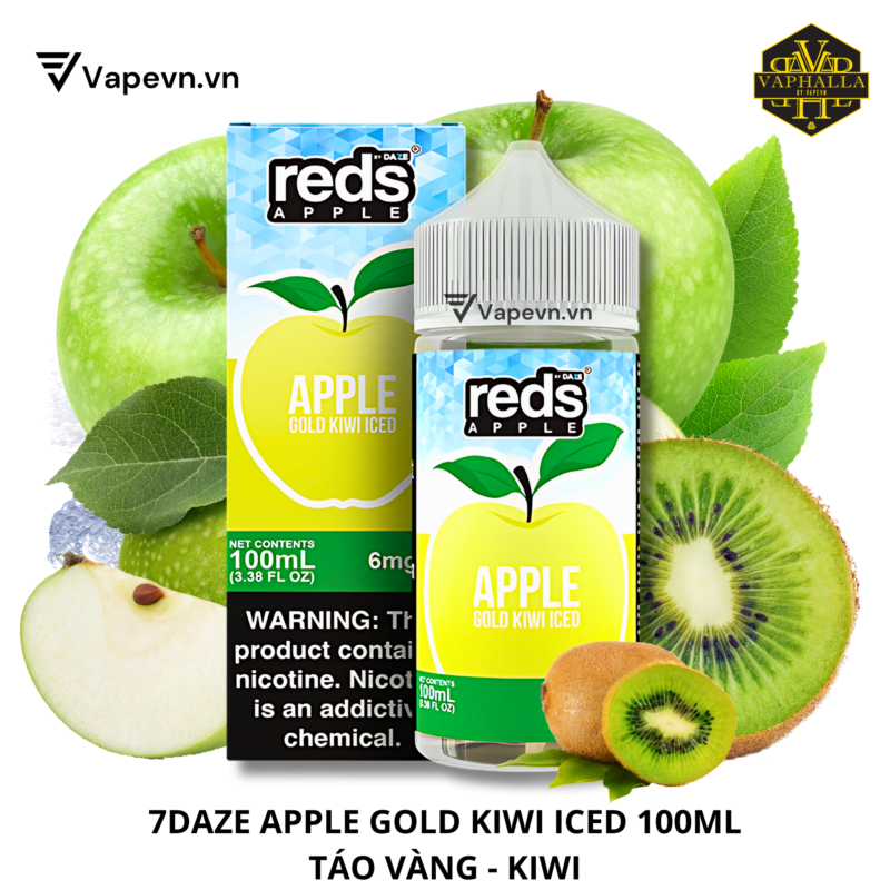 7DAZE APPLE GOLD KIWI ICED 100ML