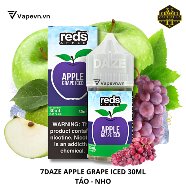 SALTNIC 7DAZE APPLE GRAPE ICED 30ML