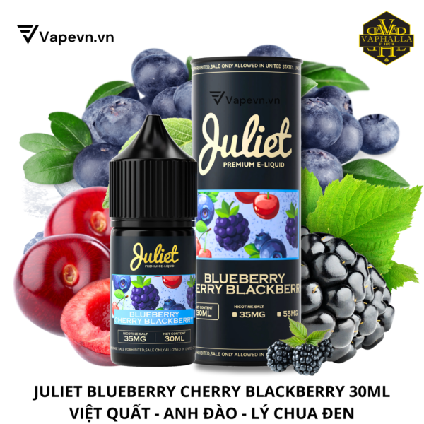 SALTNIC JULIET BLUEBERRY CHERRY BLACKBERRY 30ML